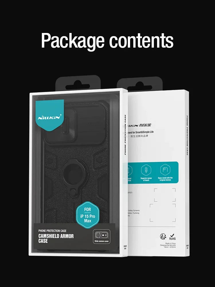 Nillkin Ring Stand Camera Protection Case for iPhone 15 Pro Max / Pro