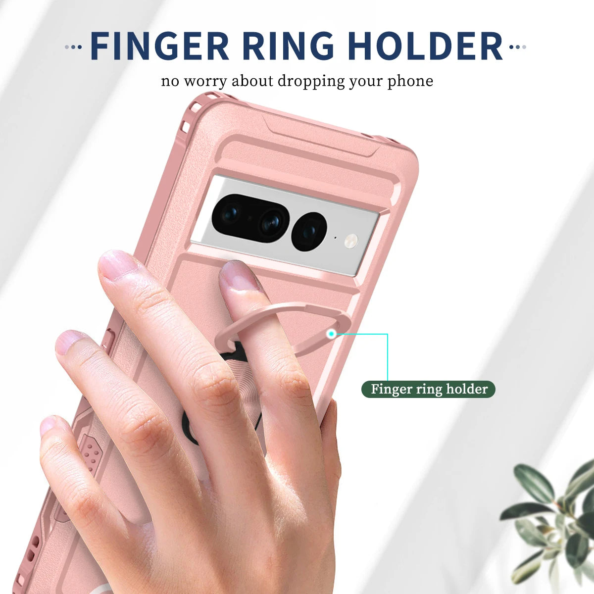 Heavy Duty Ring Kickstand Case for Google Pixel 7/6 Series