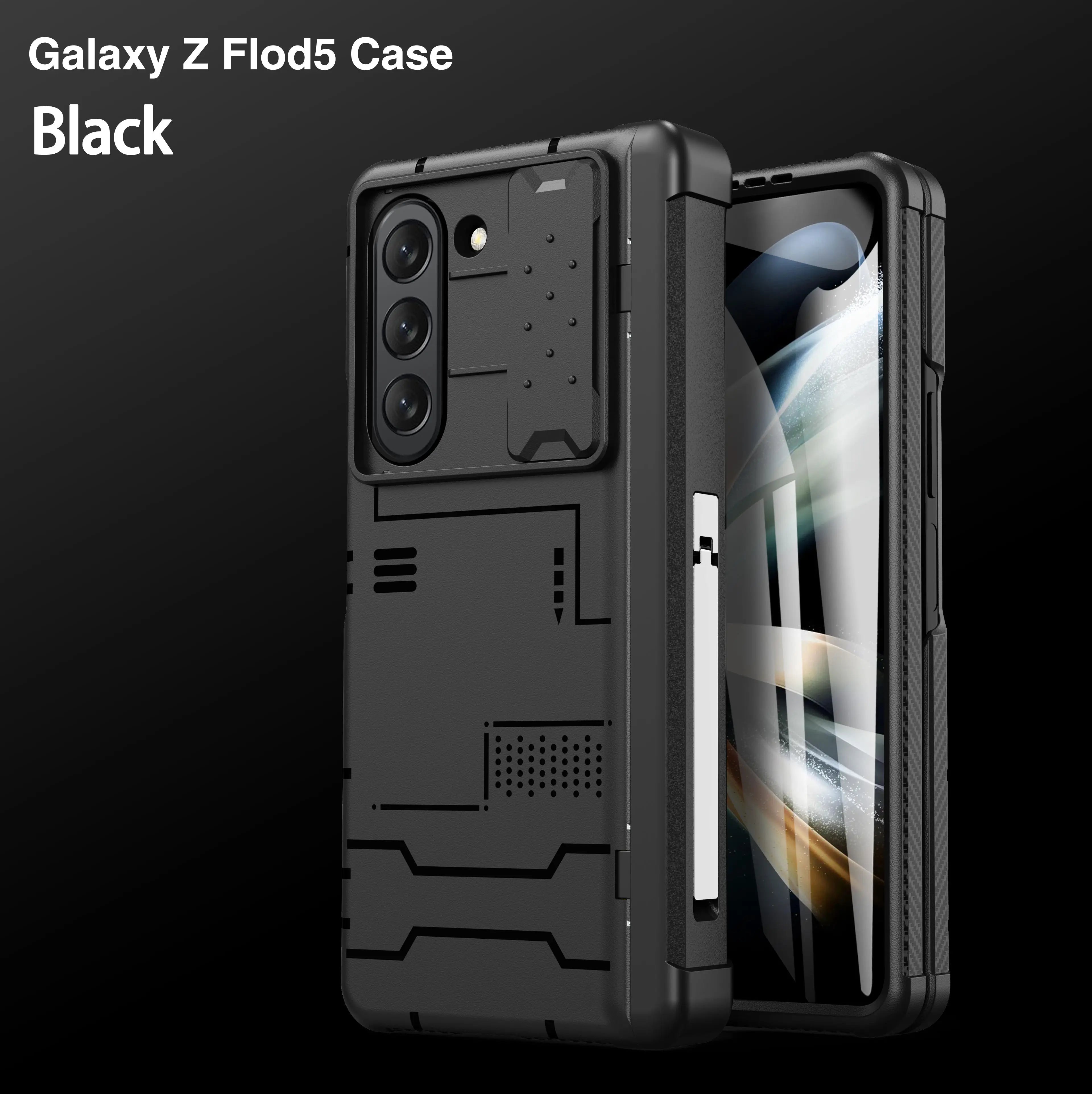 Heavy Duty Rugged Case for Samsung Galaxy Z Fold 5 with S-Pen Holder