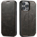 Magnetic Leather Wallet Case for iPhone 15 / 14 / 13 / 12 Series