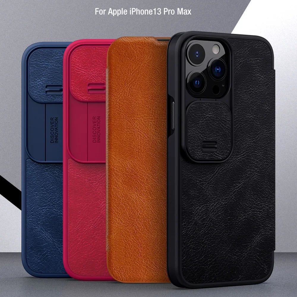 Nillkin Slide Camera Leather Case for iPhone 13 Series