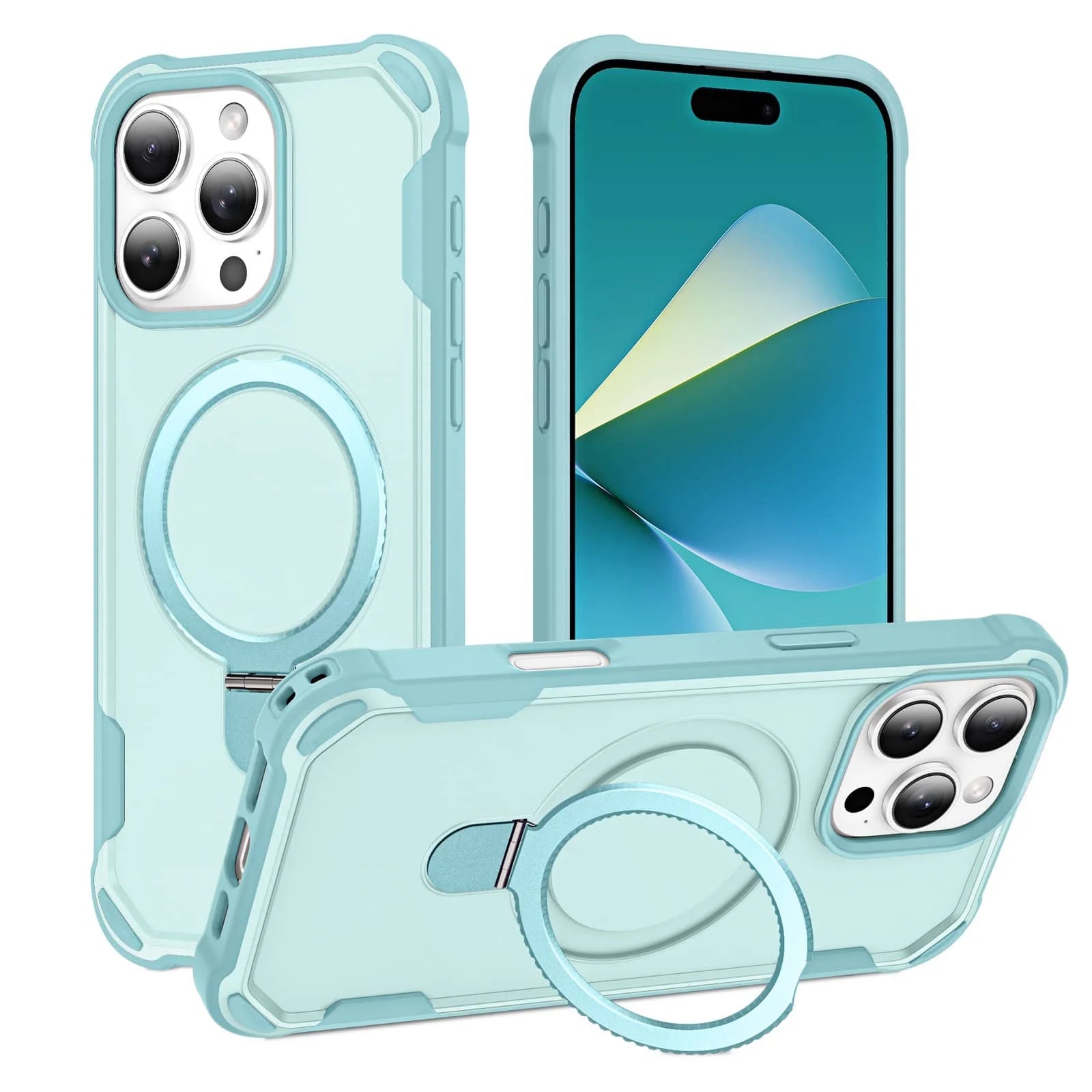 Magnetic Ring Stand Case for iPhone 16e / 16 / 15 / 14 / 13 / 12 / 11 Series