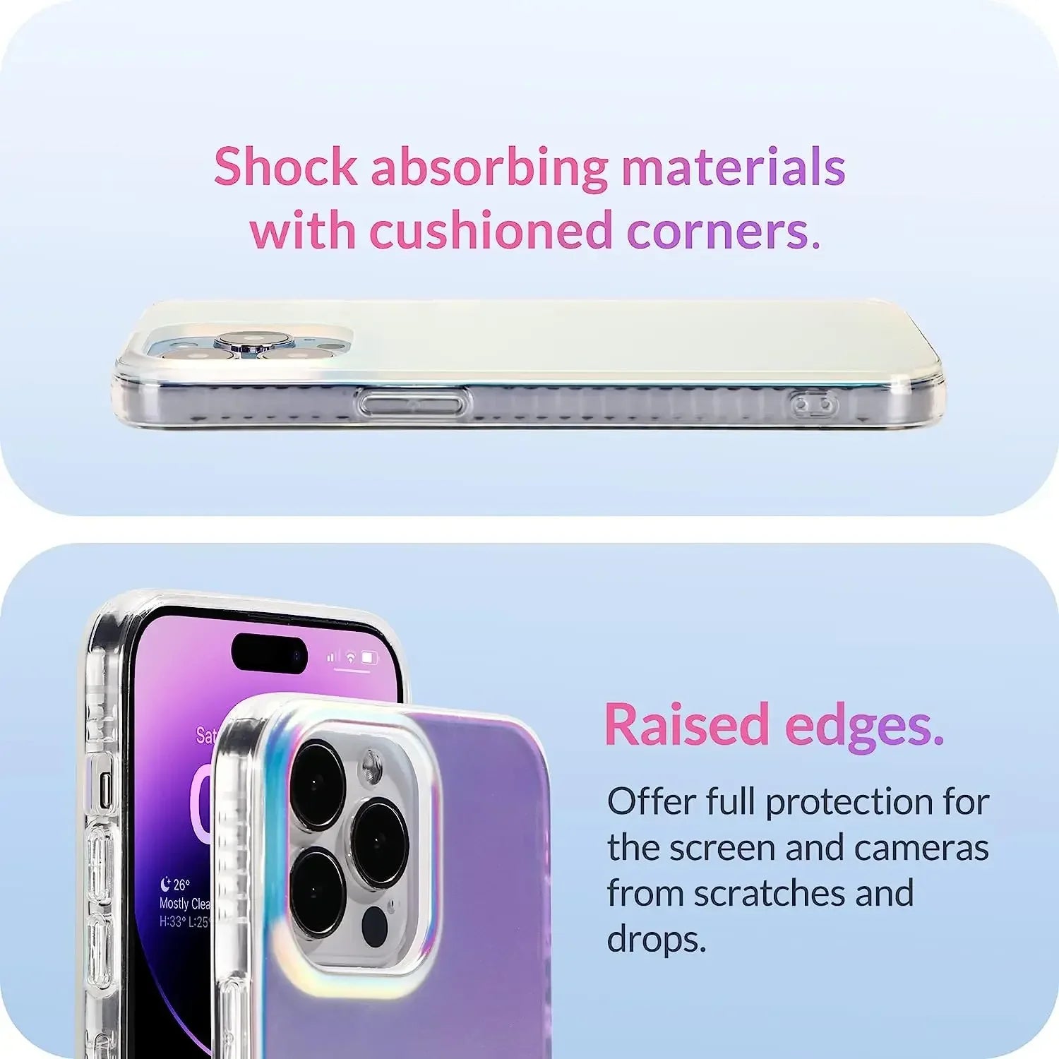 Iridescent Matte Case for iPhone 16 / 15 / 14 / 13 / 12 / 11 Series