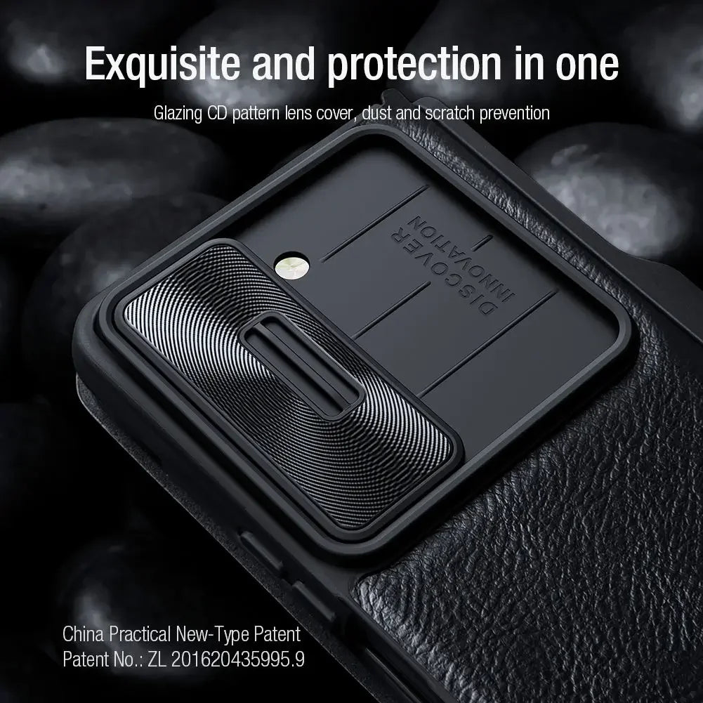 NILLKIN Qin Leather Case for Samsung Galaxy Z Fold 5 with S-Pen Holder