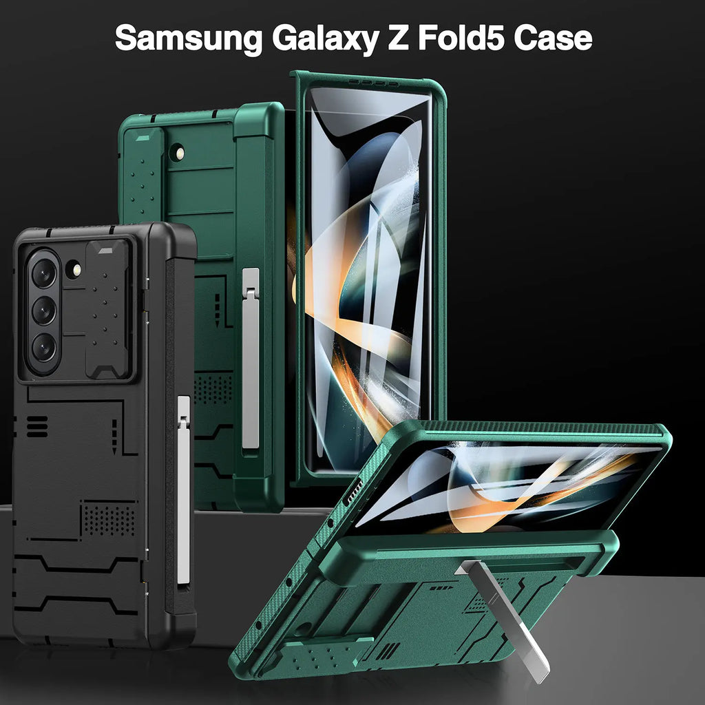 Heavy Duty Rugged Case for Samsung Galaxy Z Fold 5 with S-Pen Holder