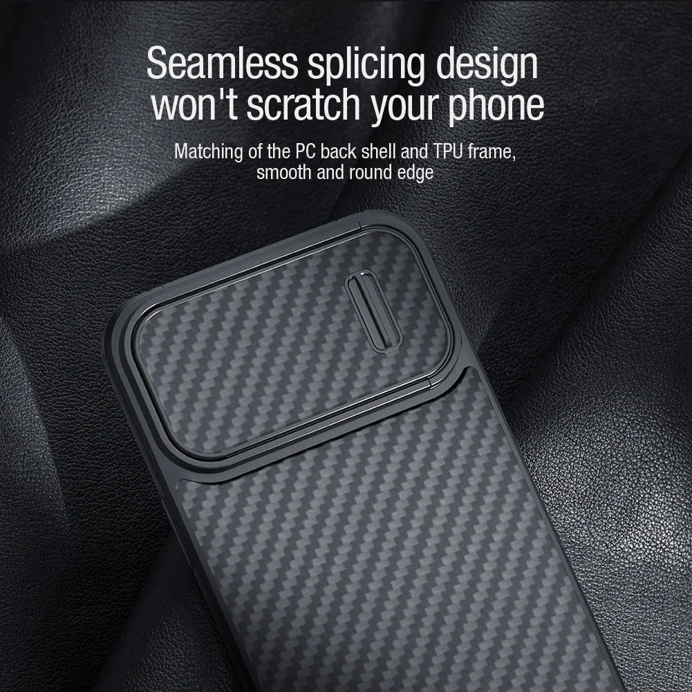 Nillkin Carbon Fiber Slide Camera Case for iPhone 14 Pro Max / Pro