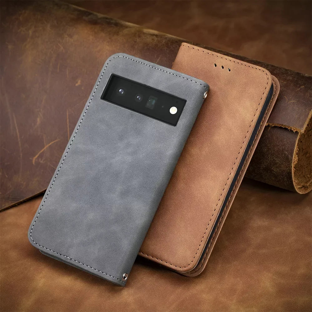 Magnetic Leather Wallet Case for Google Pixel 7/6 Series