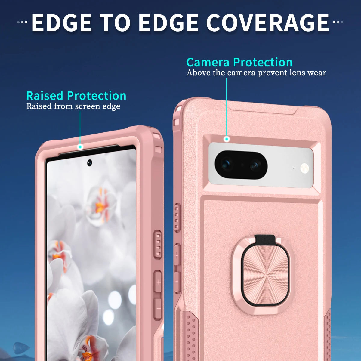 Heavy Duty Ring Kickstand Case for Google Pixel 7/6 Series