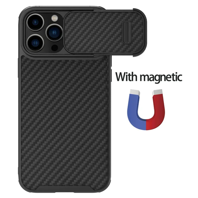 Nillkin Carbon Fiber Slide Camera Case for iPhone 14 Pro Max / Pro