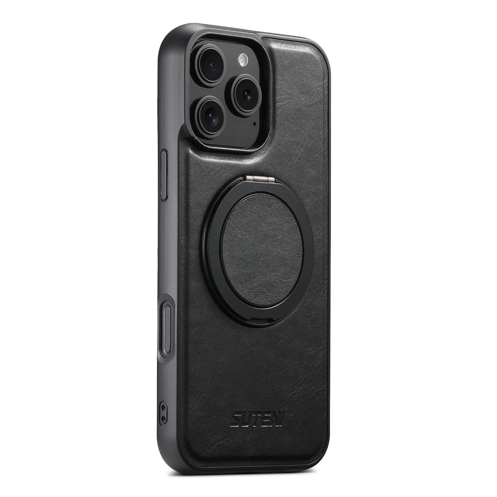 Magnetic Leather Kickstand Case for iPhone 16 / 15 / 14 / 13 / 12 Series