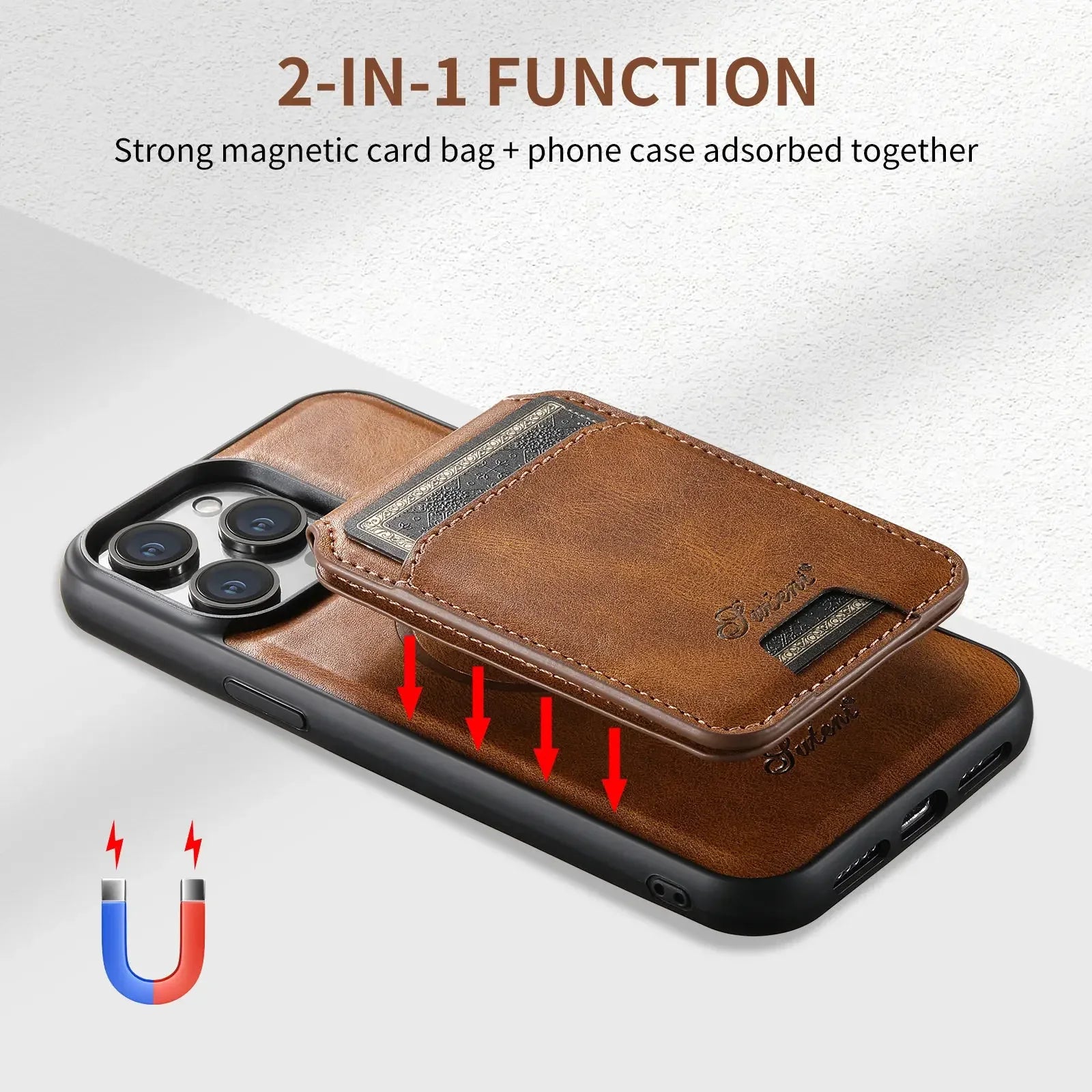 2-in-1 Magnetic Wallet Case for iPhone 16/15 Series
