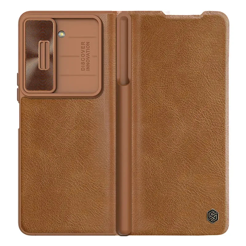 NILLKIN Qin Leather Case for Samsung Galaxy Z Fold 5 with S-Pen Holder