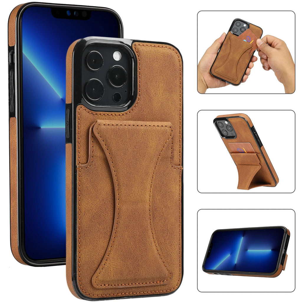 Premium Leather Card Holder Case for iPhone 13 / 12 / 11 Series