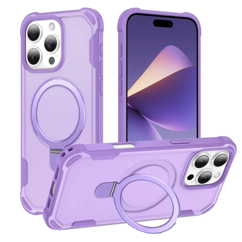 Magnetic Ring Stand Case for iPhone 16e / 16 / 15 / 14 / 13 / 12 / 11 Series
