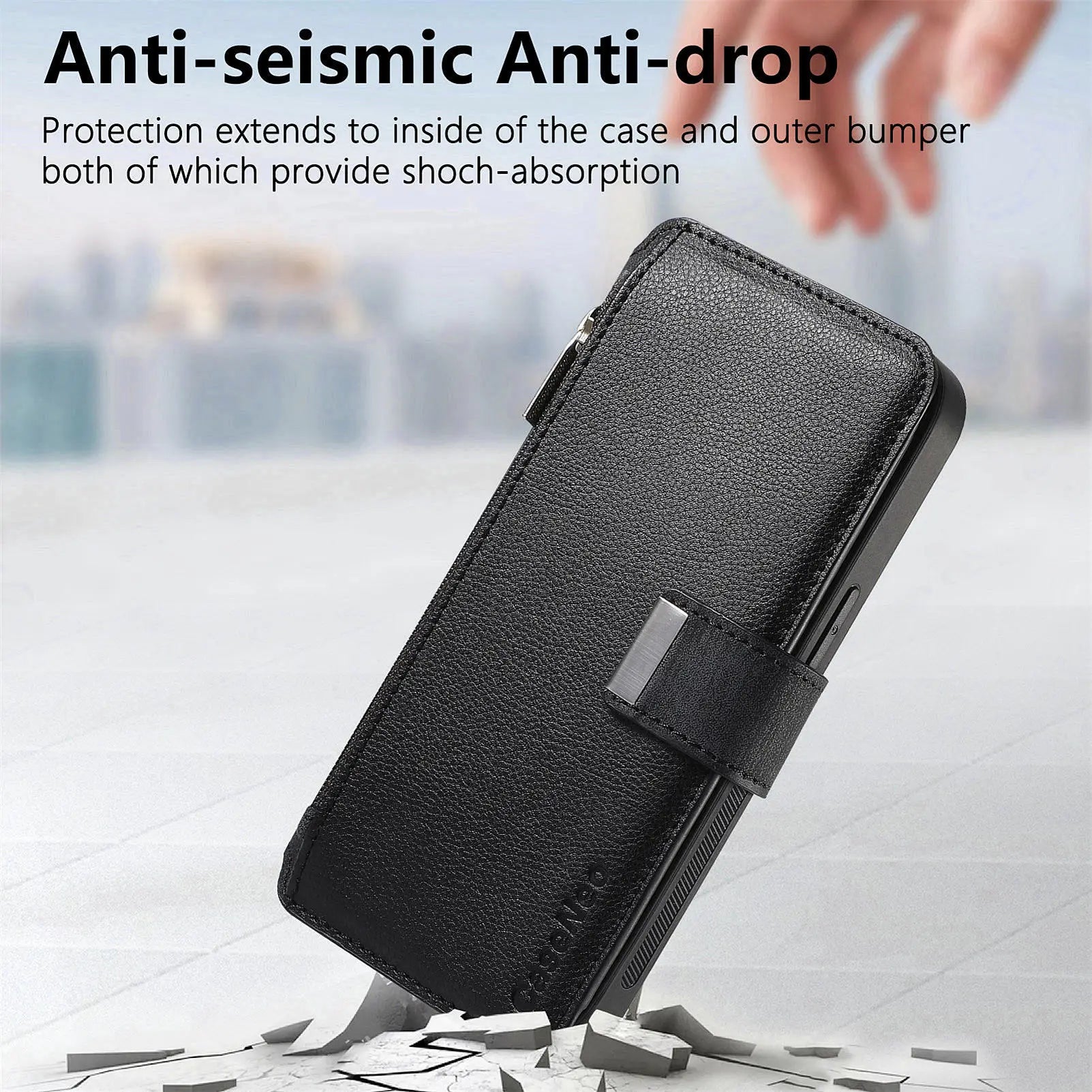 Detachable Magnetic Wallet Case for iPhone 15 / 14 / 13 / 12 / 11 Series