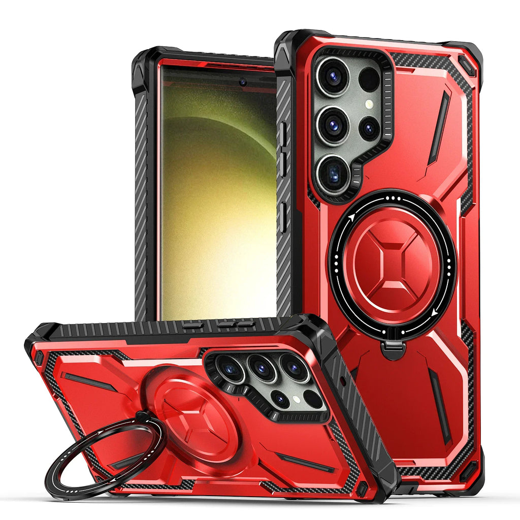 Heavy Duty Magnetic Kickstand Case for Samsung Galaxy S25 / S24 / S23 / S22 / S21 Series