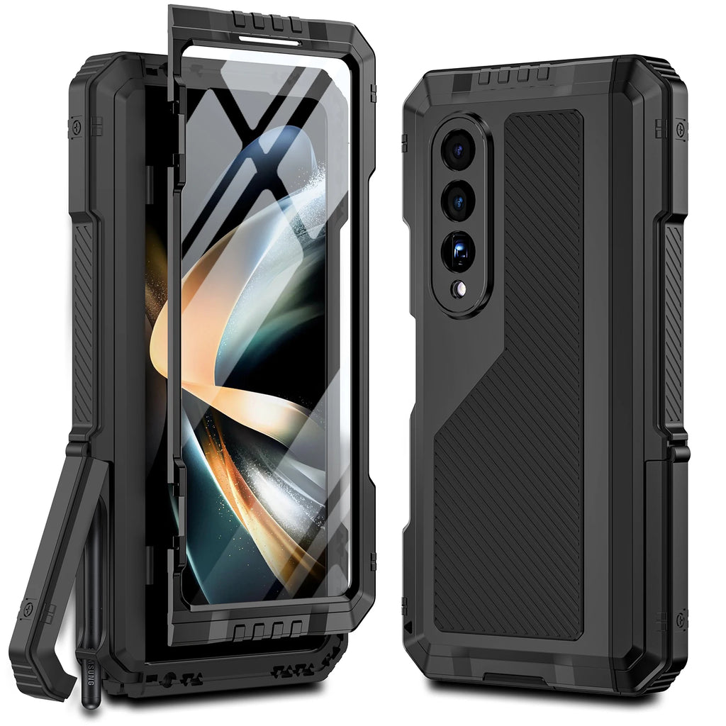 Metal Kickstand Armor Case for Samsung Galaxy Z Fold 4