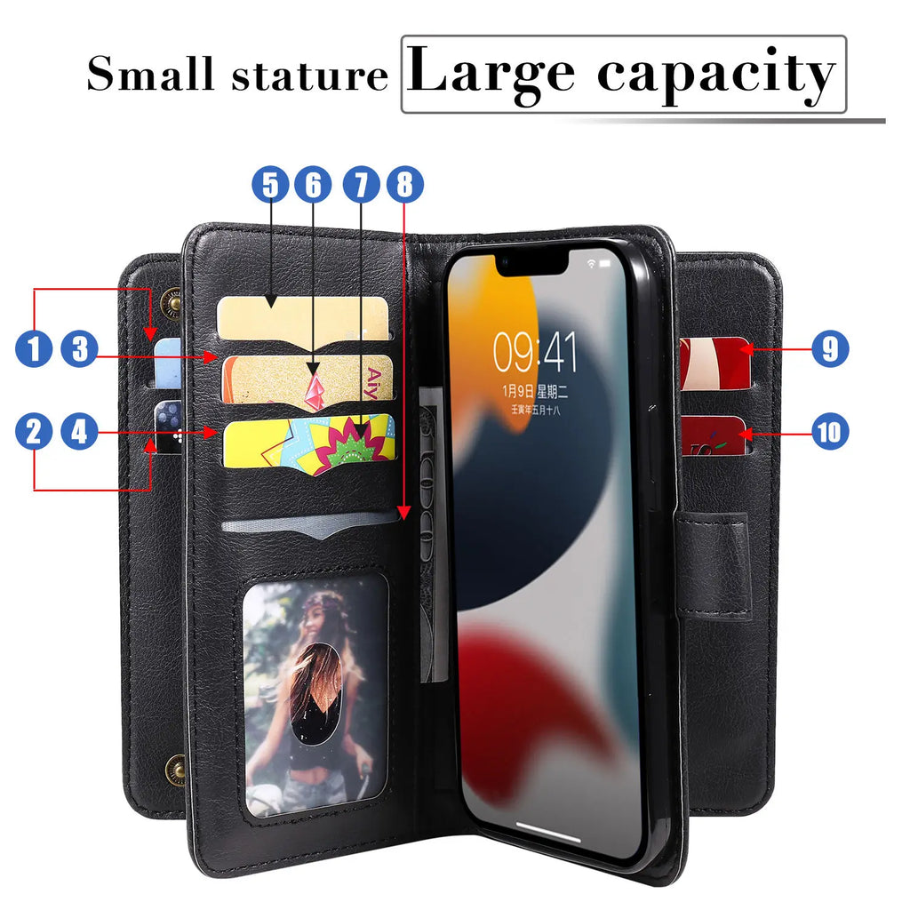 Multi-Function Wallet Case for iPhone 15 / 14 / 13 / 12 / 11 Series