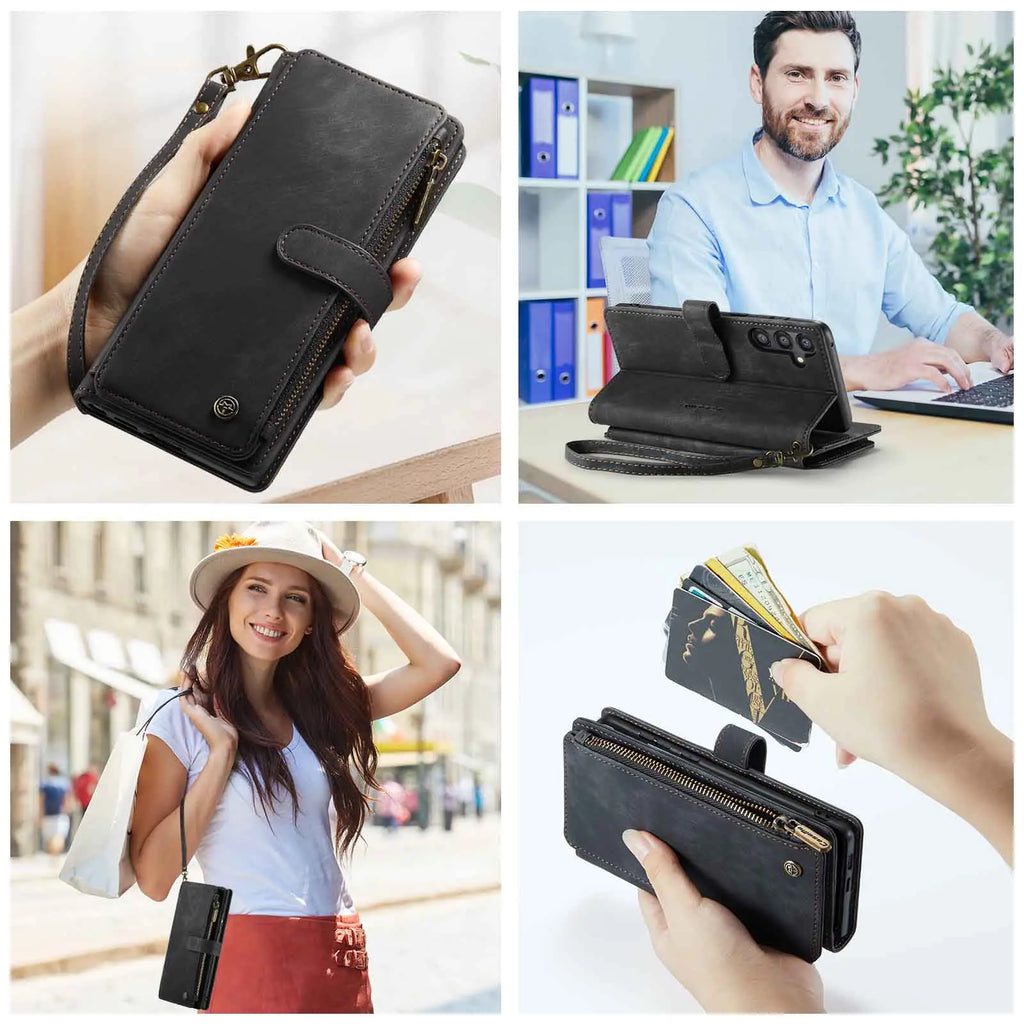 Leather Wallet Case for Samsung Galaxy A55 / A35 / A25 5G