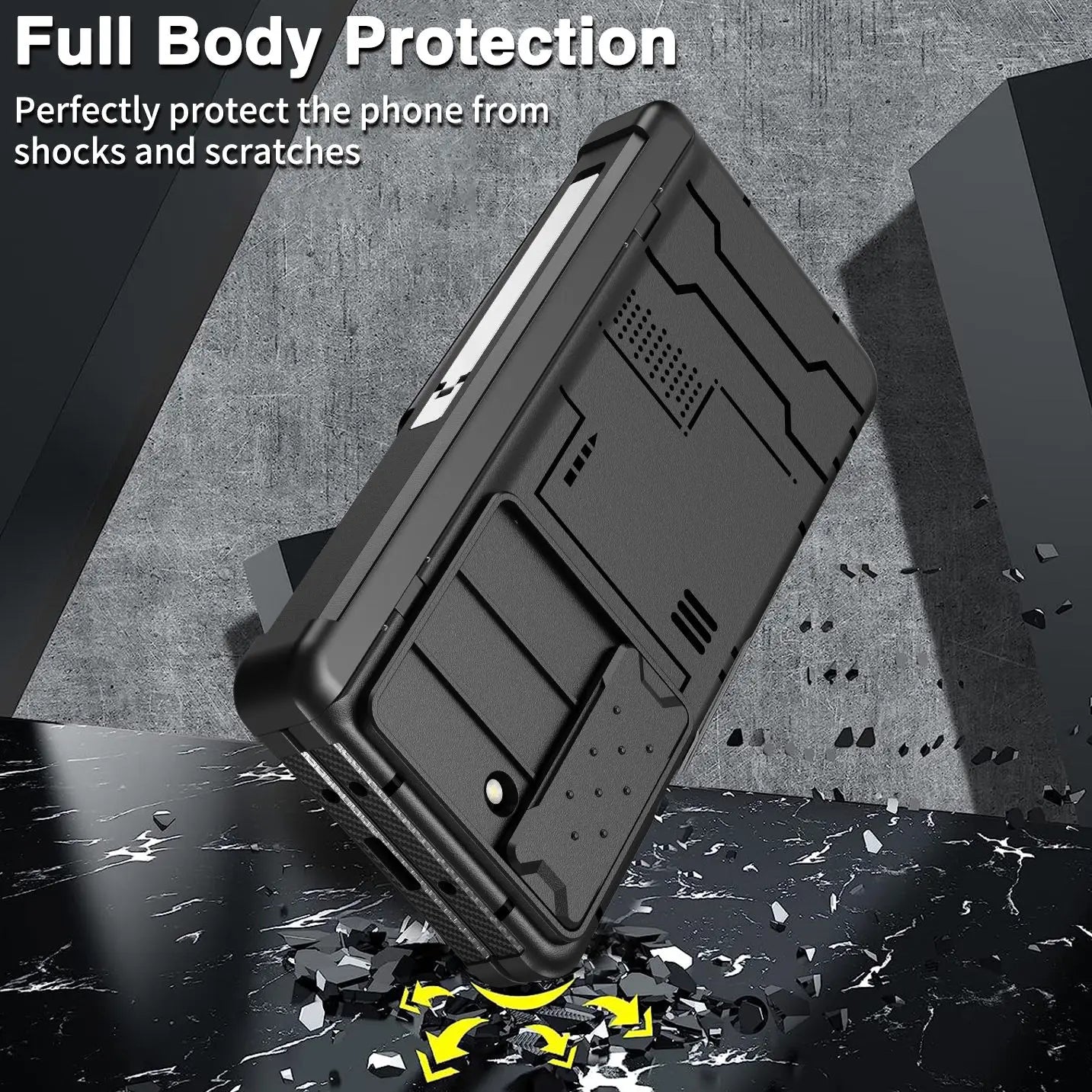 Heavy Duty Rugged Case for Samsung Galaxy Z Fold 5 with S-Pen Holder