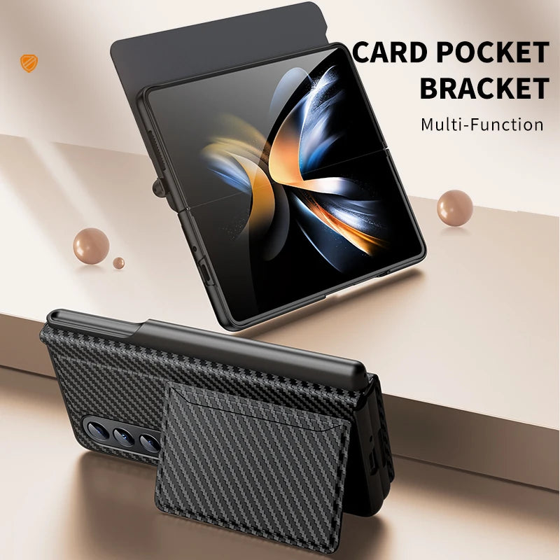 Leather Wallet Case with S Pen Holder for Samsung Galaxy Z Fold 4 / 3