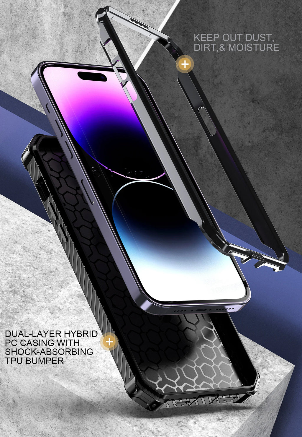 Heavy Duty Magnetic Kickstand Case for iPhone 15 / 14 / 13 / 12 / 11 Series