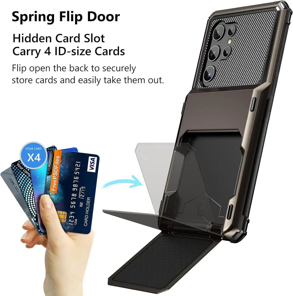 Leather Wallet Case for Samsung Galaxy S25 / S24 Ultra / Plus / FE Series