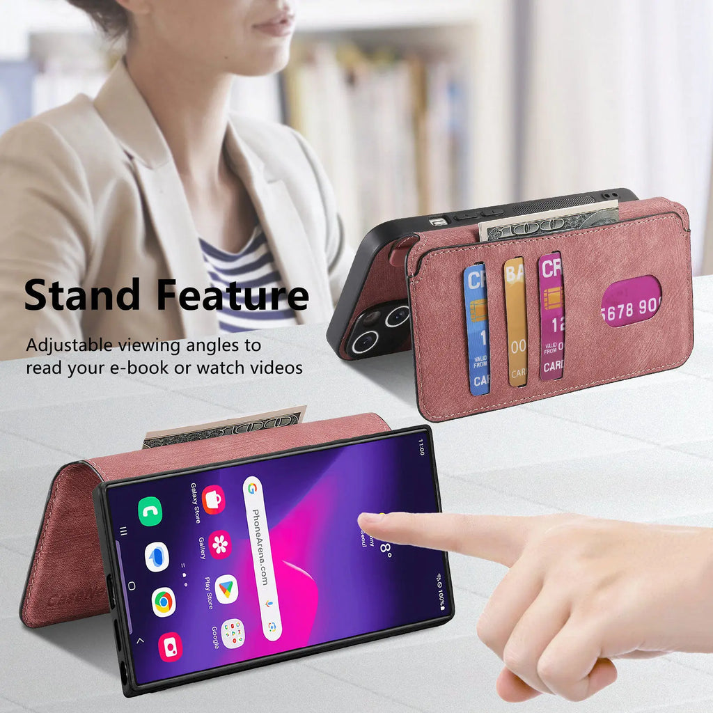 Detachable Magnetic Wallet Case for Samsung Galaxy S / Note / M Series