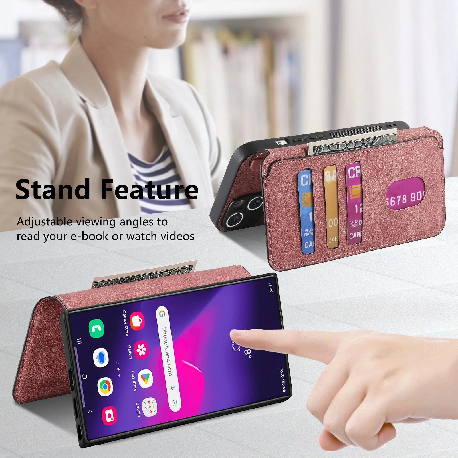 Detachable Magnetic Wallet Case for Samsung Galaxy S / Note / M Series