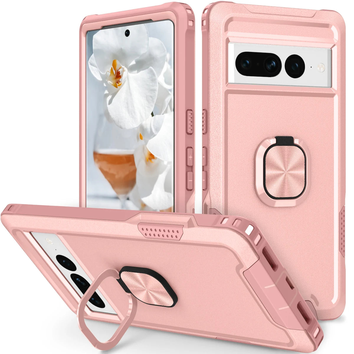 Heavy Duty Ring Kickstand Case for Google Pixel 7/6 Series