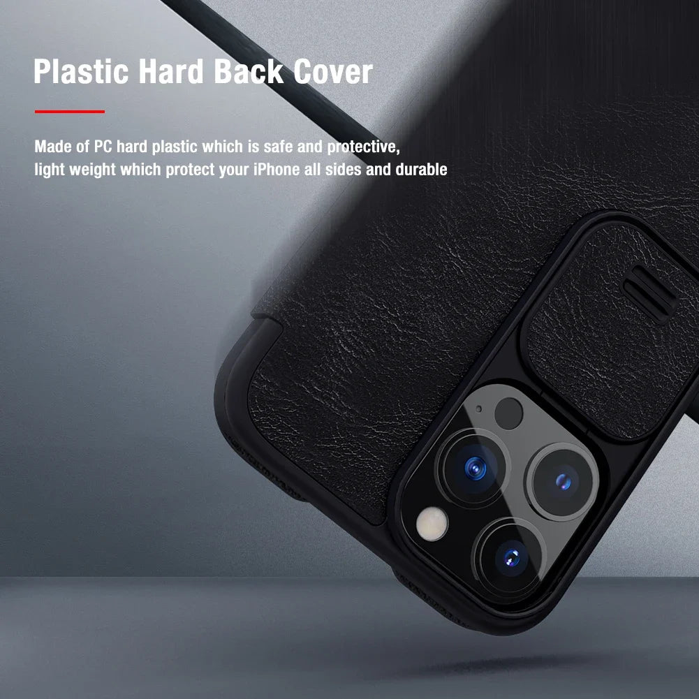 Nillkin Slide Camera Leather Case for iPhone 13 Series