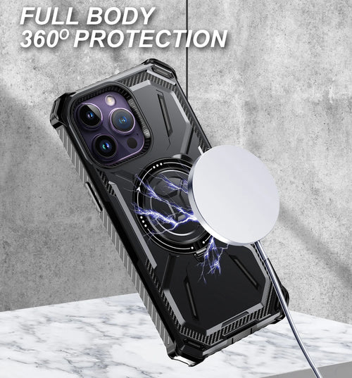 Heavy Duty Magnetic Kickstand Case for iPhone 15 / 14 / 13 / 12 / 11 Series