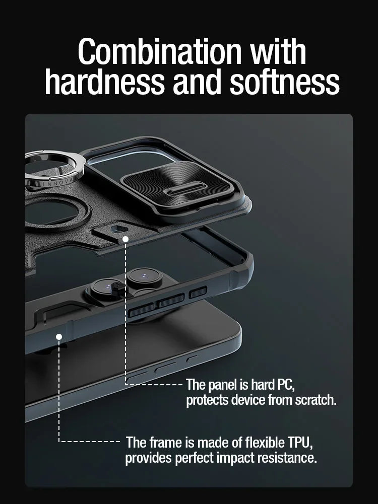 Nillkin Ring Stand Camera Protection Case for iPhone 15 Pro Max / Pro