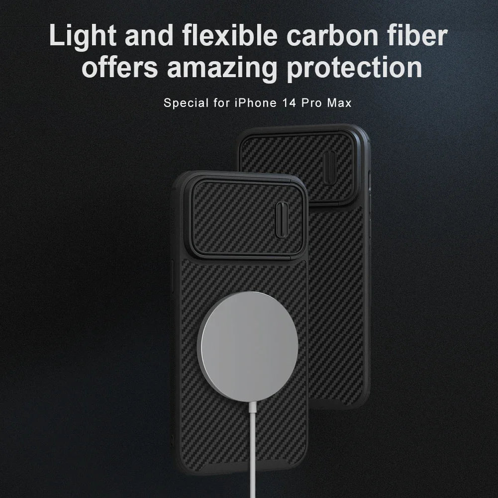 Nillkin Carbon Fiber Slide Camera Case for iPhone 14 Pro Max / Pro