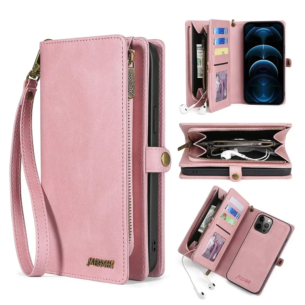 Leather Wallet Case for iPhone 16 / 15 Series