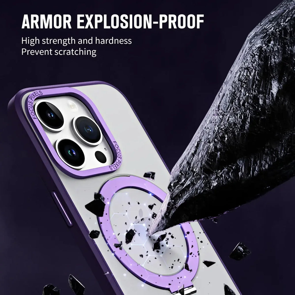 Magnetic Invisible Stand Case for iPhone 14 / 13 / 12 / 11 Series