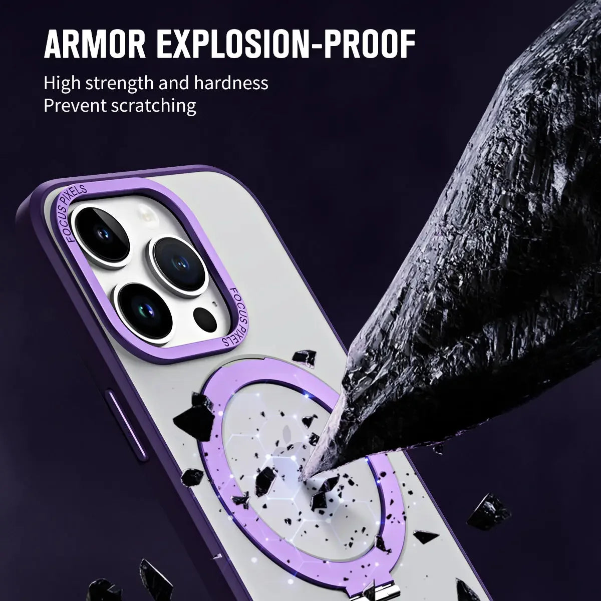 Magnetic Invisible Stand Case for iPhone 14 / 13 / 12 / 11 Series