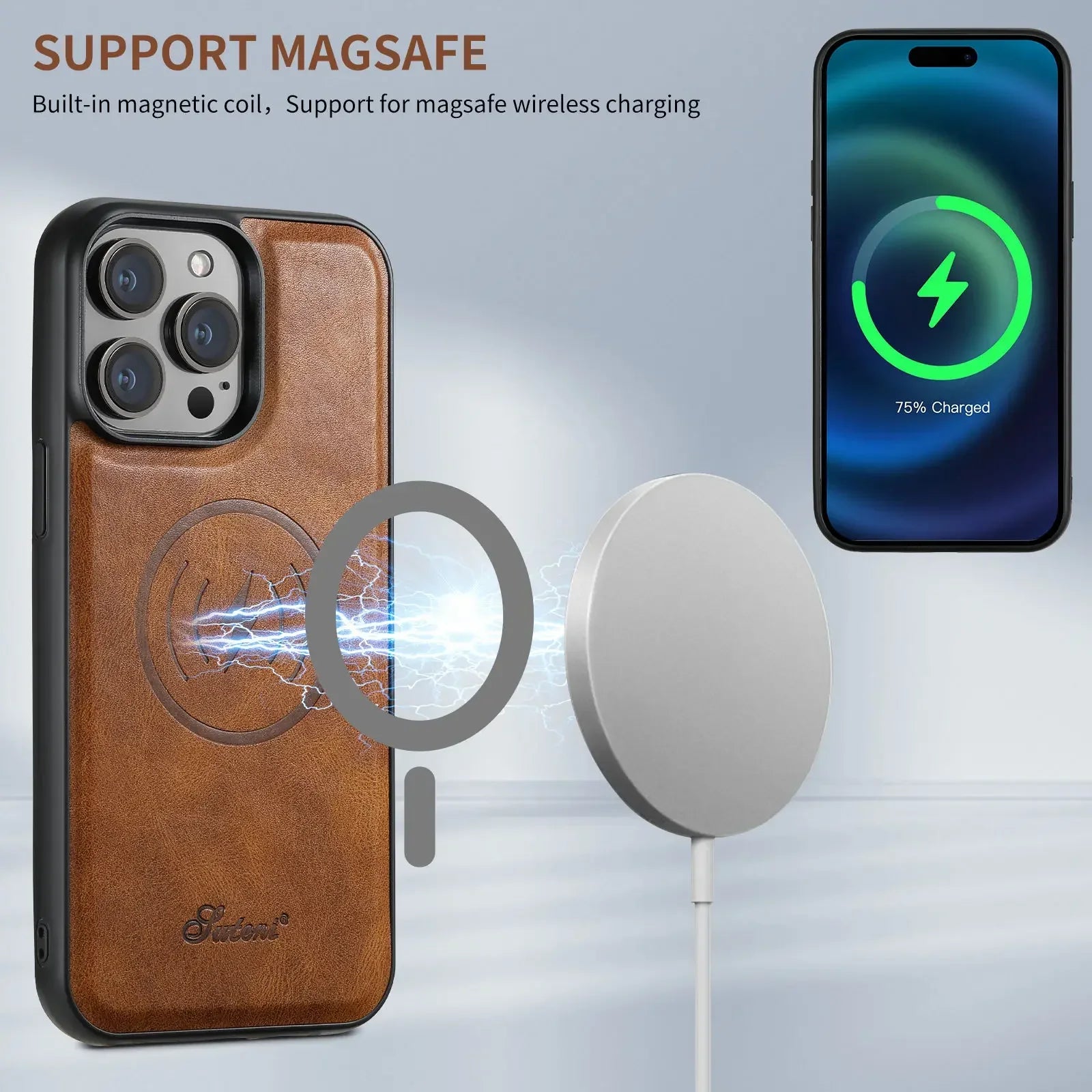 2-in-1 Magnetic Wallet Case for iPhone 16/15 Series