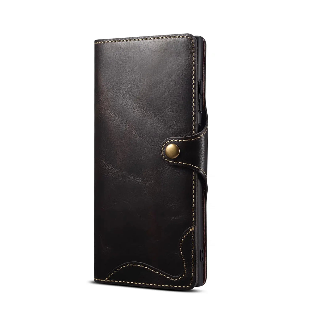 Genuine Leather Wallet Case for Samsung Galaxy S & Note Series