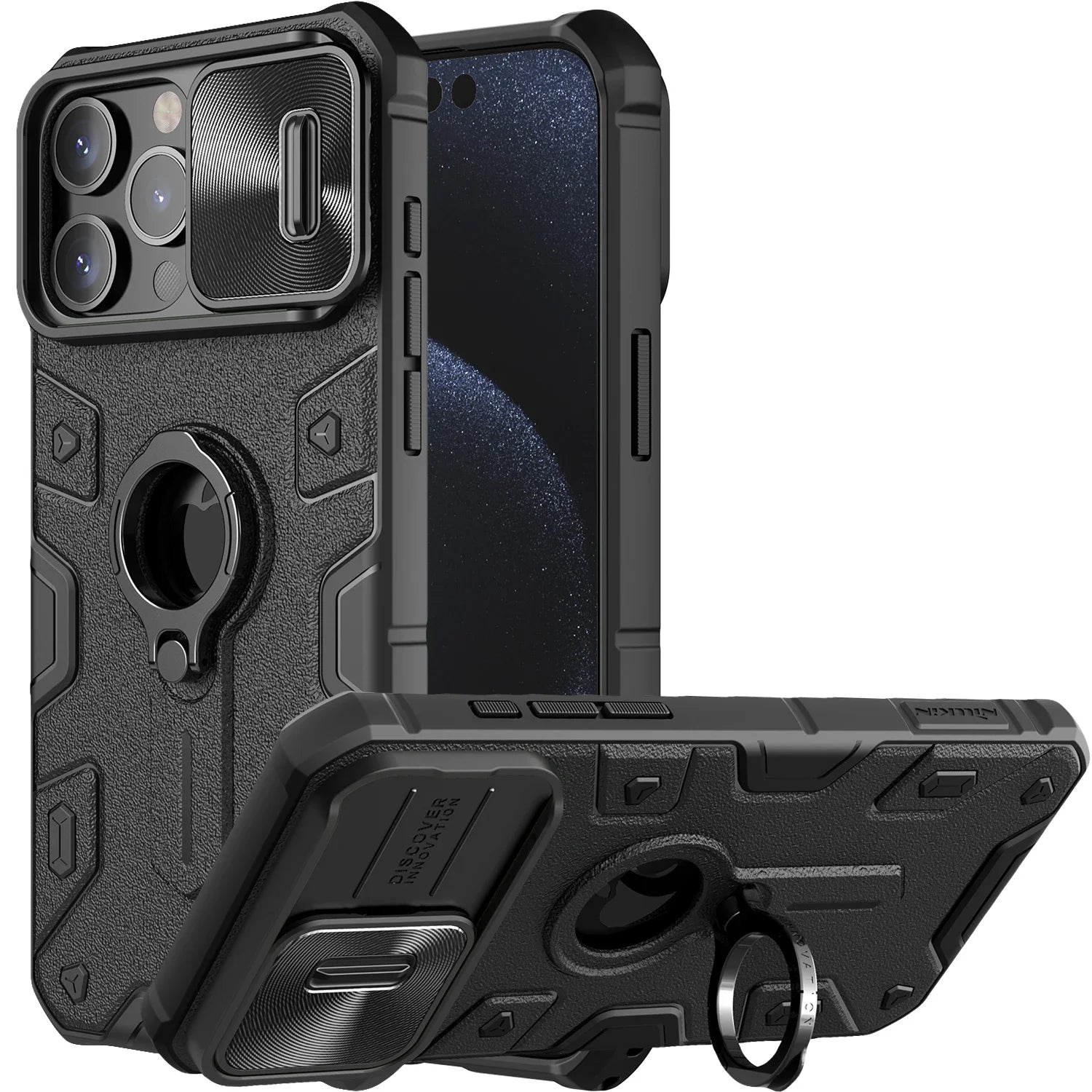 Nillkin Ring Stand Camera Protection Case for iPhone 15 Pro Max / Pro
