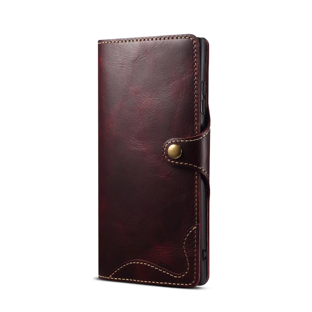 Genuine Leather Wallet Case for Samsung Galaxy S & Note Series