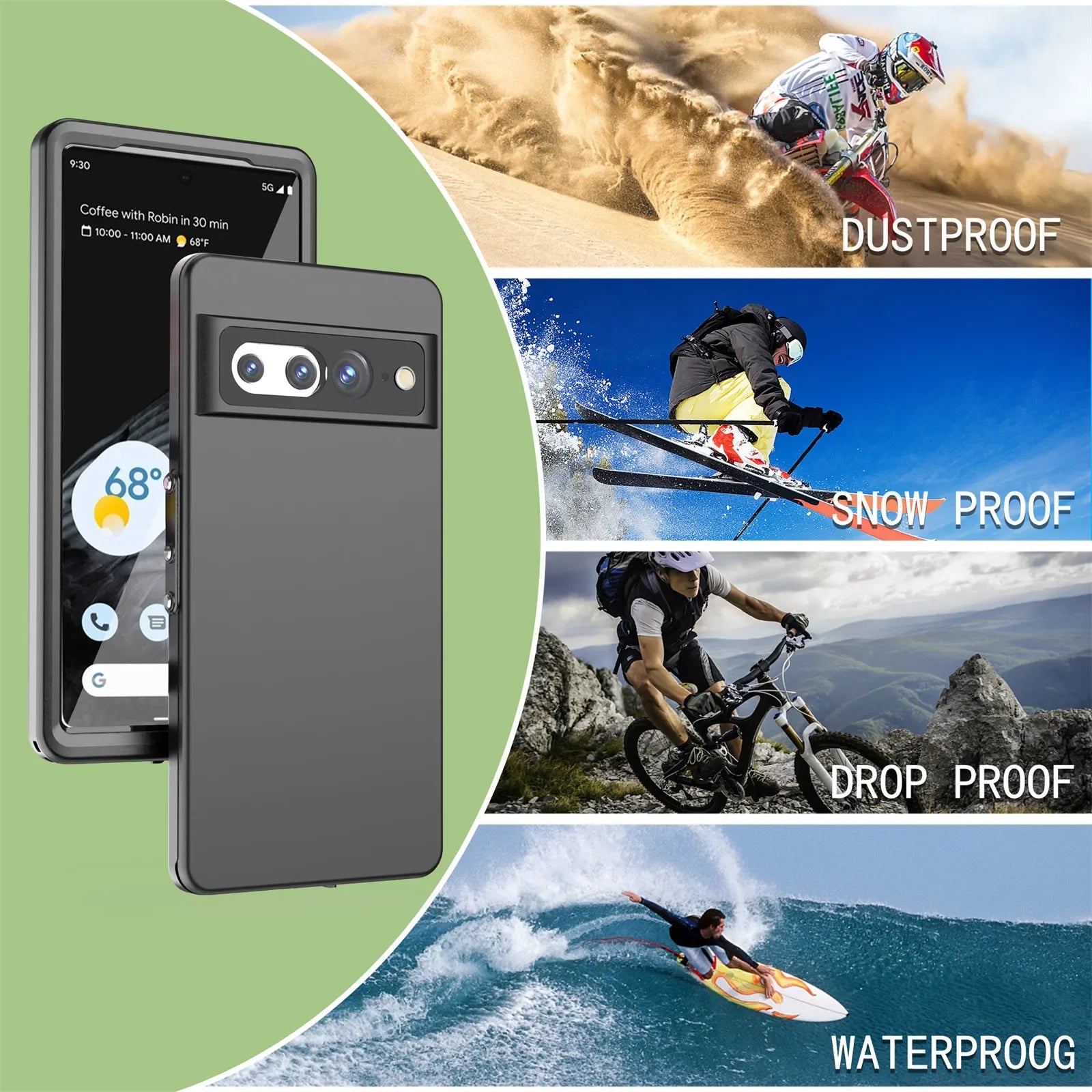 Waterproof Shockproof Case for Google Pixel 7 Pro