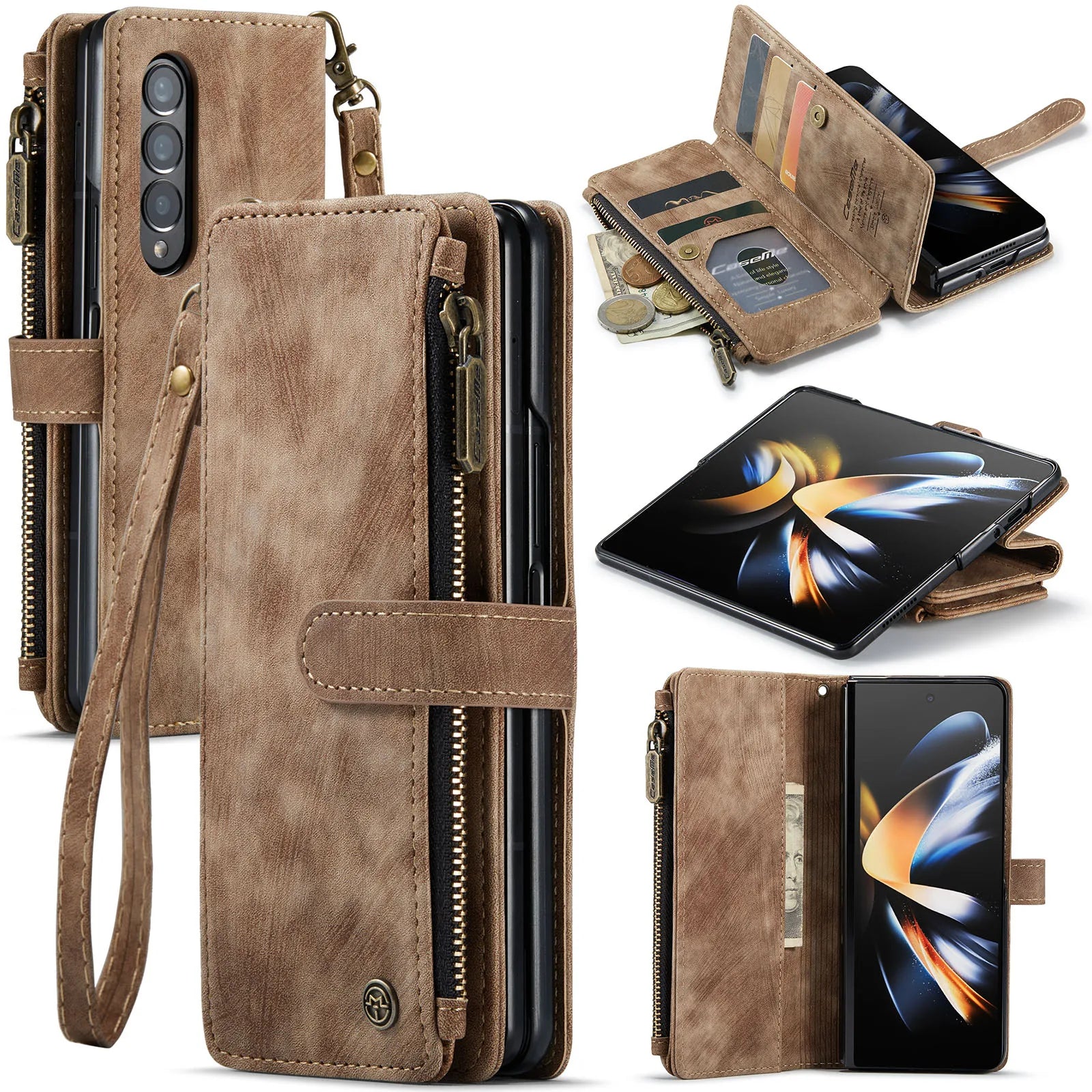 Magnetic Wallet Flip Case for Samsung Galaxy Z Fold 3 / Z Fold 4