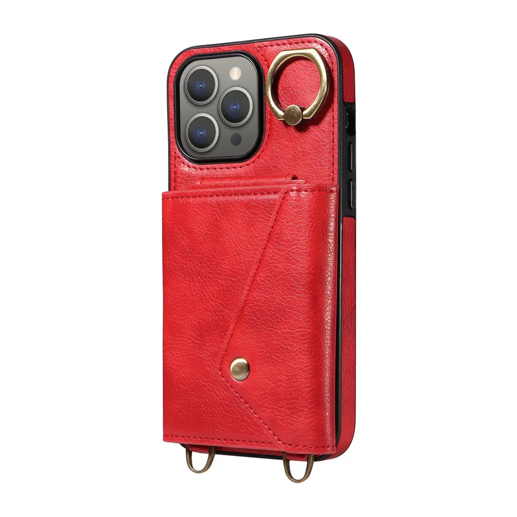 Leather Wallet Case for iPhone 15 / 14 / 13 / 12 / 11 Series