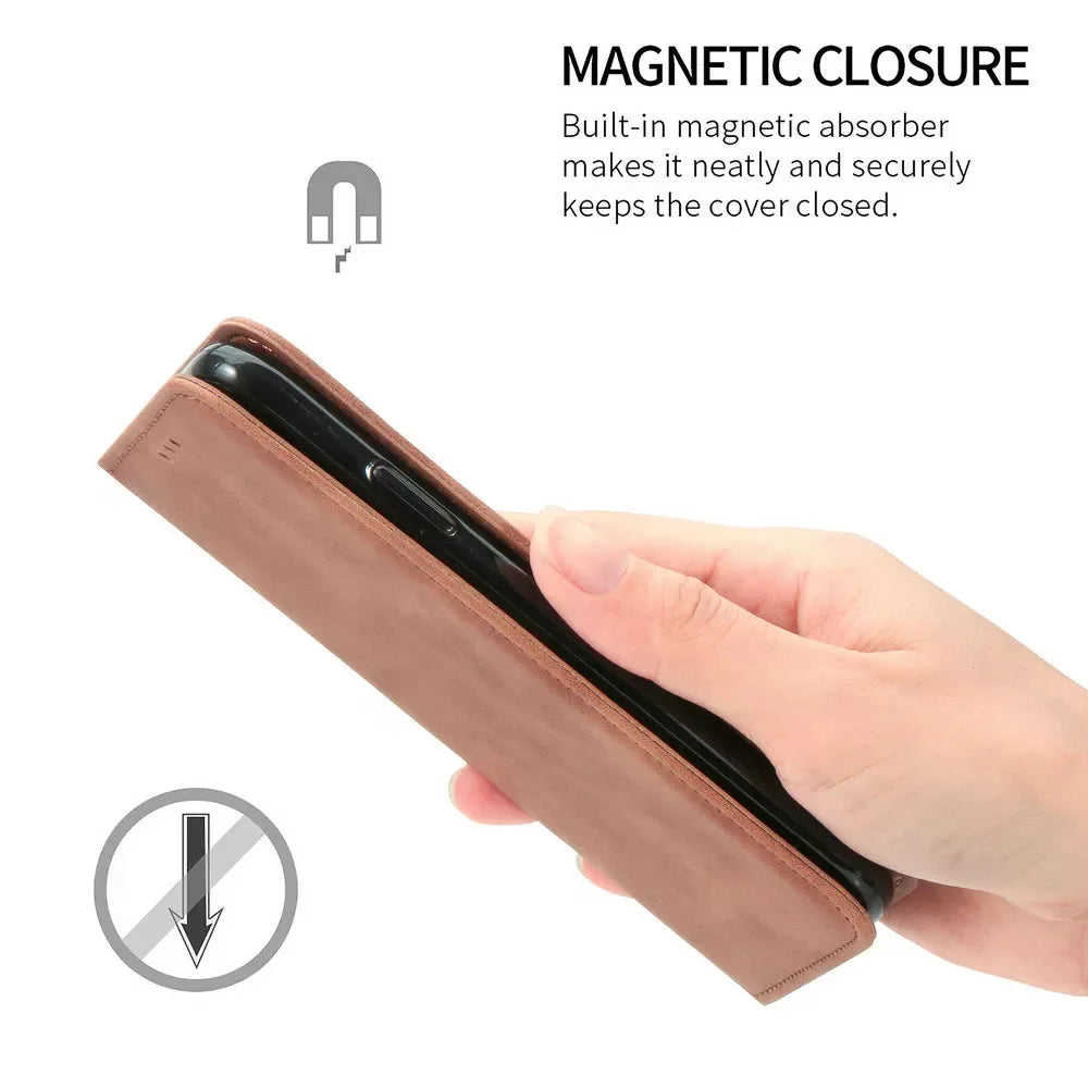 Magnetic Leather Wallet Case for Google Pixel 7/6 Series