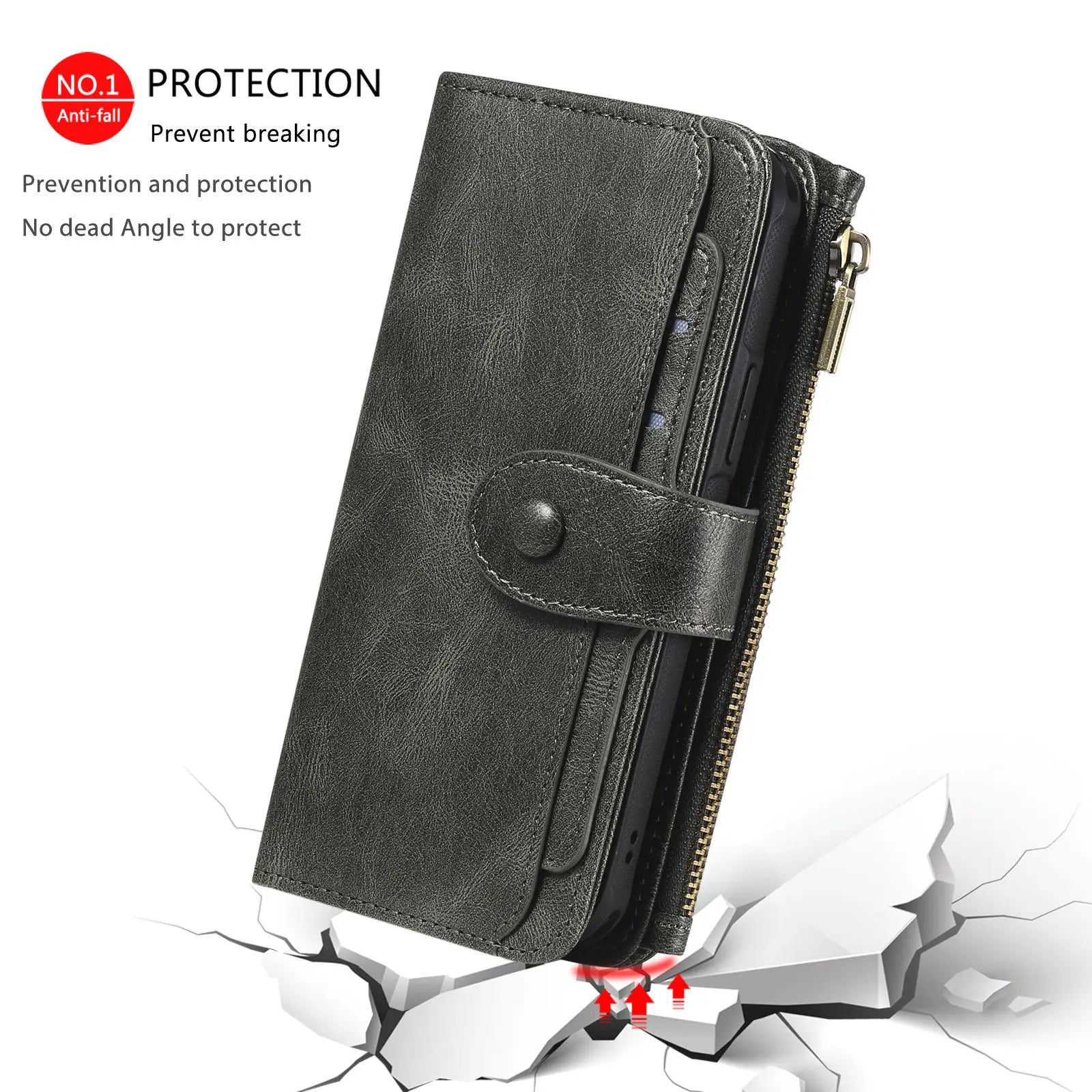 2-in-1 Magnetic Wallet Case for iPhone 15–11 Series