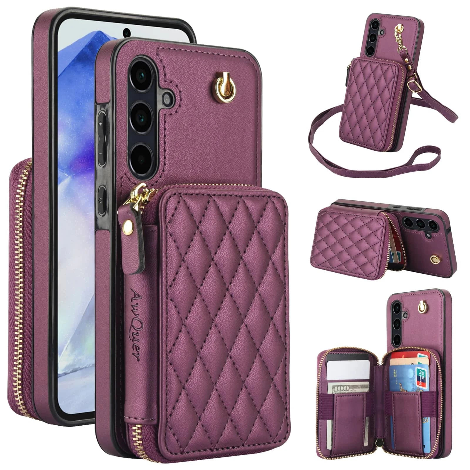 RFID Blocking Crossbody Wallet Case for Samsung Galaxy A Series