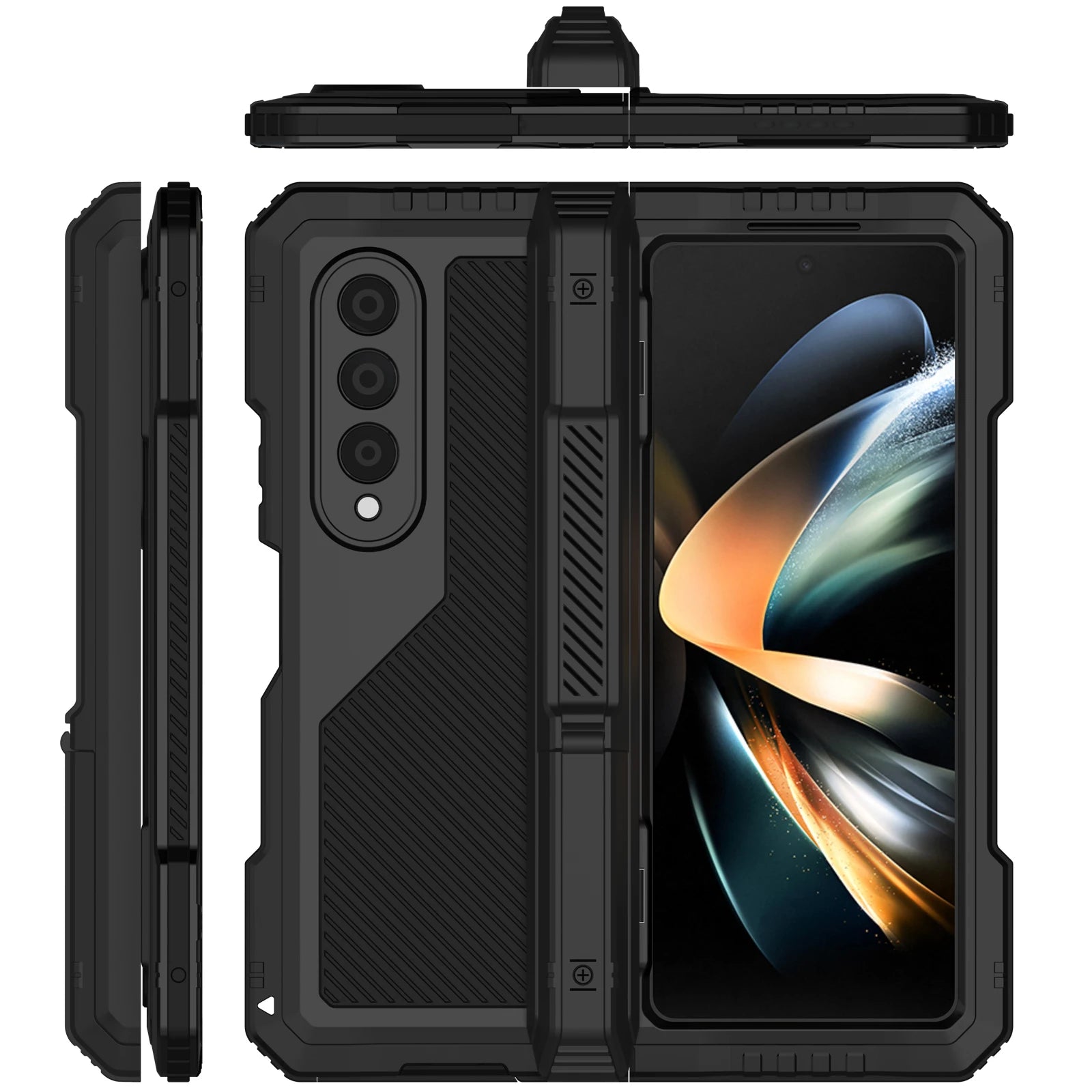 Metal Kickstand Armor Case for Samsung Galaxy Z Fold 4