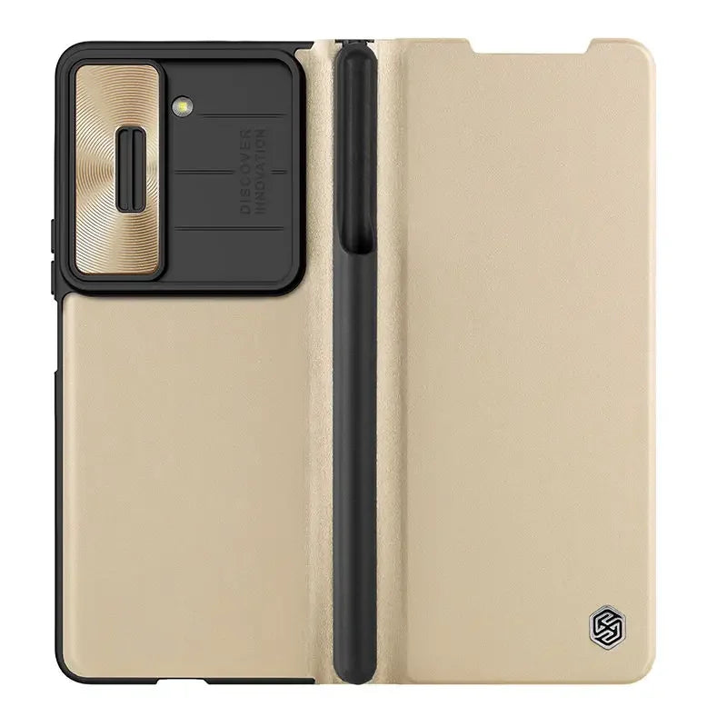 NILLKIN Qin Leather Case for Samsung Galaxy Z Fold 5 with S-Pen Holder