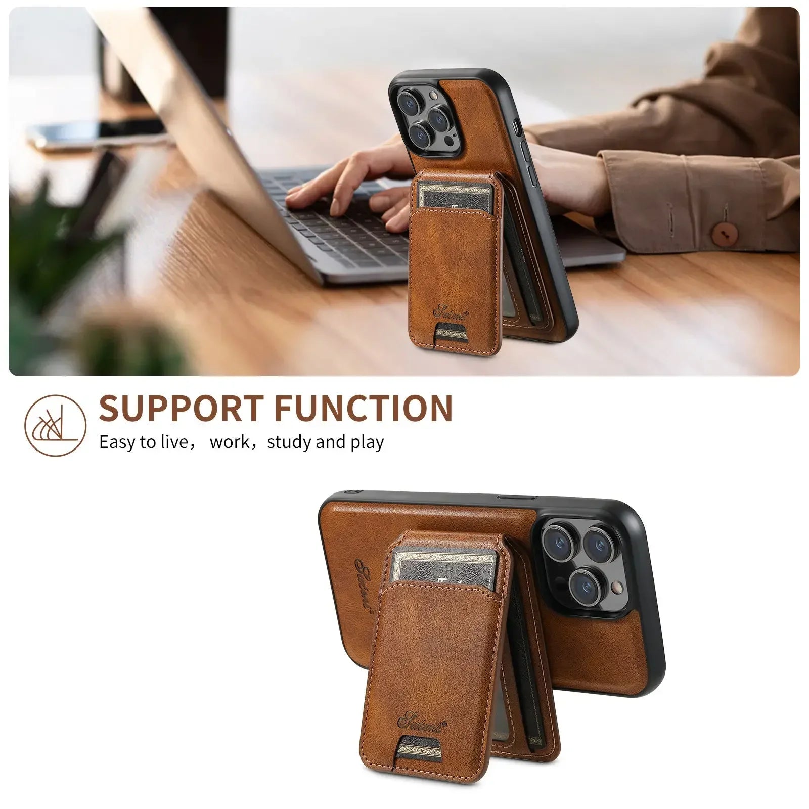 2-in-1 Magnetic Wallet Case for iPhone 16/15 Series